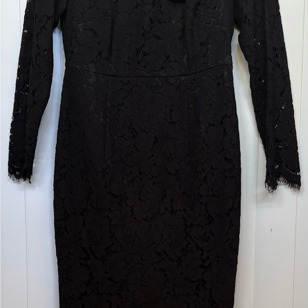 Boden Black Lace Long Sleeve Dress